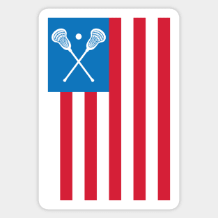 American Flag Lax 4th of July Lacrosse Helmet Sticks Sticker